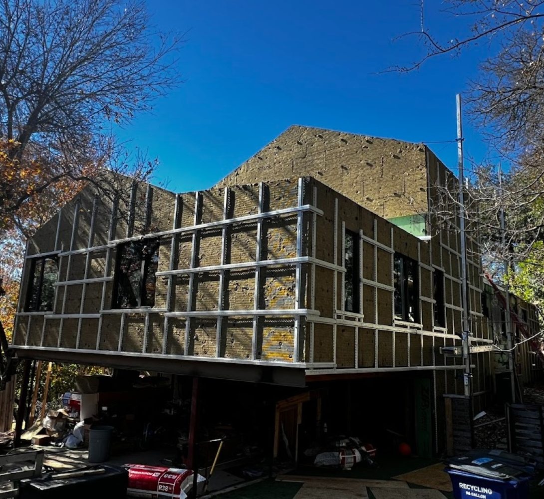 An outside-in passive house remodel